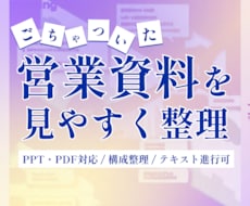 ごちゃついた営業資料を商談で伝わりやすく整理します イメージ1