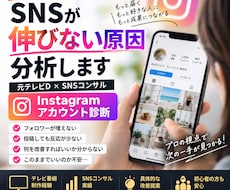 SNSが伸びない原因を分析・改善します イメージ1