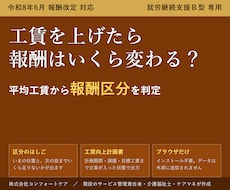 Ｂ型の工賃向上計画書のたたき台を作るツール渡します 工賃をいくらにすれば区分が上がるか、その場でわかります