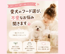 愛犬のご飯選び、優しくサポートします 愛犬の体質に合うご飯選びをサポートします