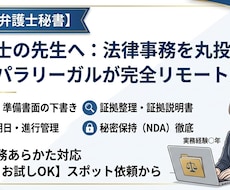 現役パラリーガルがリモートで法律事務を代行します イメージ1