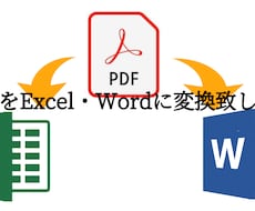 PDFをエクセル、ワードデータに変換作成致します イメージ1