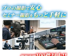 セミナーや講演会の撮影いたします イメージ1