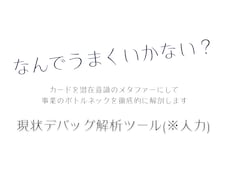事業のボトルネックを、メタファーで解剖します 潜在意識を可視化した、現状デバッグ解析ツール(※人力)