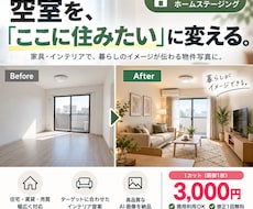 空室写真をAIでホームステージングします イメージ1