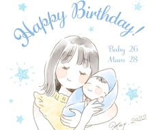先着10名限定価格！出産・誕生祝イラストを描きます イメージ1