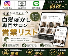 営業しやすい白髪ぼかし専門サロンリストを売ります イメージ1