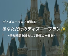 120%満喫！専用のディズニープランを作成します イメージ1