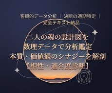 二人の魂の設計図を数理データで分析します イメージ1