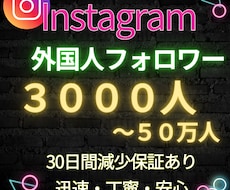 Instagramフォロワーを3000人増加します インスタ日本人フォロワーも対応可能！振り分けOK30日保証付