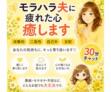 モラハラ夫の攻撃に疲れたあなたの心を癒します モラハラは弱い人の証‼チャットで寄り添います❀長文OK❀