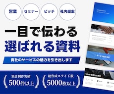 一目で伝わるパワポ資料にブラッシュアップいたします 【累計5000スライド超】あなたの提案が刺さる資料作成
