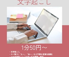 1件1件丁寧に！音声・動画の文字起こし承ります イメージ1