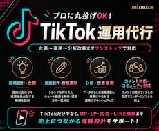 TikTok運用丸投げ！企画〜分析まで対応します LP・LINE・広告まで連携し、売上につながる導線を構築