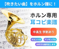ホルンの耳コピ楽譜作ります/学割あります イメージ1