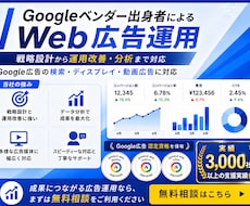 認定資格者が1ヶ月間Google広告運用代行します 《3000社以上≫Googleベンダー企業出身者・認定資格者