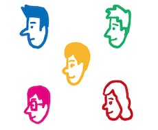 シンプルかわいい手描きフェイスアイコン描きます SNSやブログのアイコンなどに