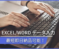 Excel/Wordへのデータ入力いたします イメージ1
