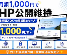 小規模HPの公開維持を行います イメージ1