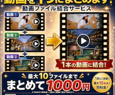 動画結合！複数の動画を１つに結合致します イメージ1