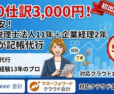 120仕訳3,000円！プロが記帳代行します イメージ1
