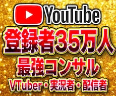 登録者35万人がYouTubeコンサルします VTuber・実況者・配信者に特化した最強コンサル！
