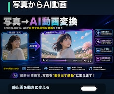 写真からAI動画を制作します 写真1枚からSNS用の高精度動画を制作します