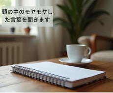 頭の中のモヤモヤした言葉を聞きます イメージ1