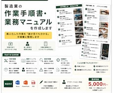 製造業の作業手順書・業務マニュアルを作成します 属人化した作業を「誰が見ても分かる」手順書に整理します