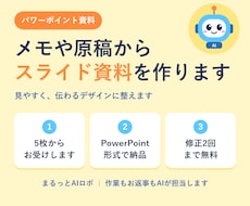 メモを渡すだけ！AIが見やすいスライドにします イメージ1