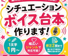 原作経験あり・シチュエーションボイス台本作成します イメージ1
