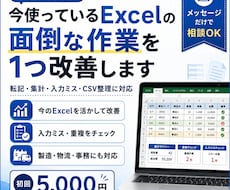 Excelの関数修正・集計・CSV整理を承ります イメージ1
