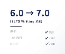 IELTSライティング6→7添削します イメージ1