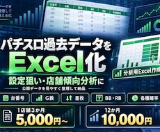 パチスロ過去データをExcelにまとめます イメージ1