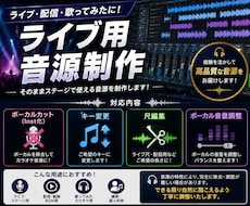 ライブ用音源・Inst制作します イメージ1