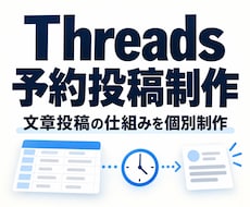 Threads文章予約投稿を仕組み化します イメージ1