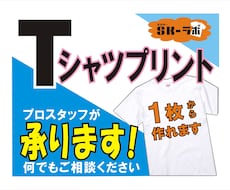 Tシャツのオリジナルプリントを1枚から作成します イメージ1