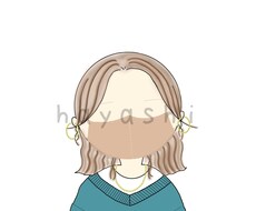 丸い輪郭のシンプルな絵で、目は描かずに表現します イメージ1