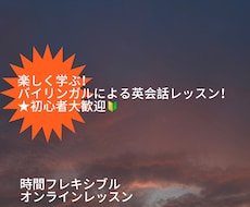 バイリンガルによるオンライン英会話レッスン致します イメージ1