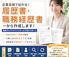 履歴書・職務経歴書を企業目線で作成します イメージ1
