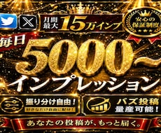 Xのインプレッション増やします イメージ1
