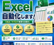 EXCEL・VBAで面倒な作業を自動化します イメージ1
