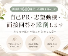 自己PR・志望動機・面接回答を添削します イメージ1