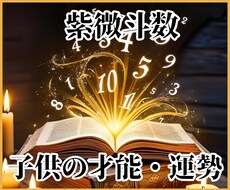 お子さまの秘められた才能と適性★未来の運勢をみます 子供の運勢/本質/才能/癖/長所と短所/子供との相性/適性