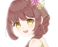 目を引くキラキラとした女の子のアイコンを製作します イメージ1