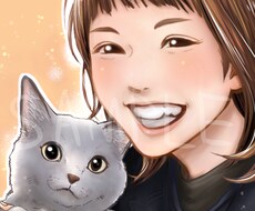 少しリアルなデフォルメ似顔絵お描きします 商用可◎SNSアイコンや企業Webやブログ、プレゼントにも！