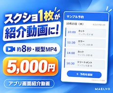 アプリ画面を8秒の紹介動画に仕上げます イメージ1