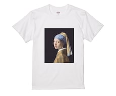 プリントTシャツカラーお選びできます 真珠の耳飾りの少女のプリントTシャツです！