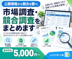 公開情報から競合を調べ、比較表にまとめます イメージ1