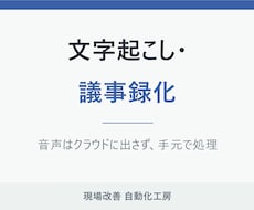 会議の録音を文字起こし・議事録化します イメージ1